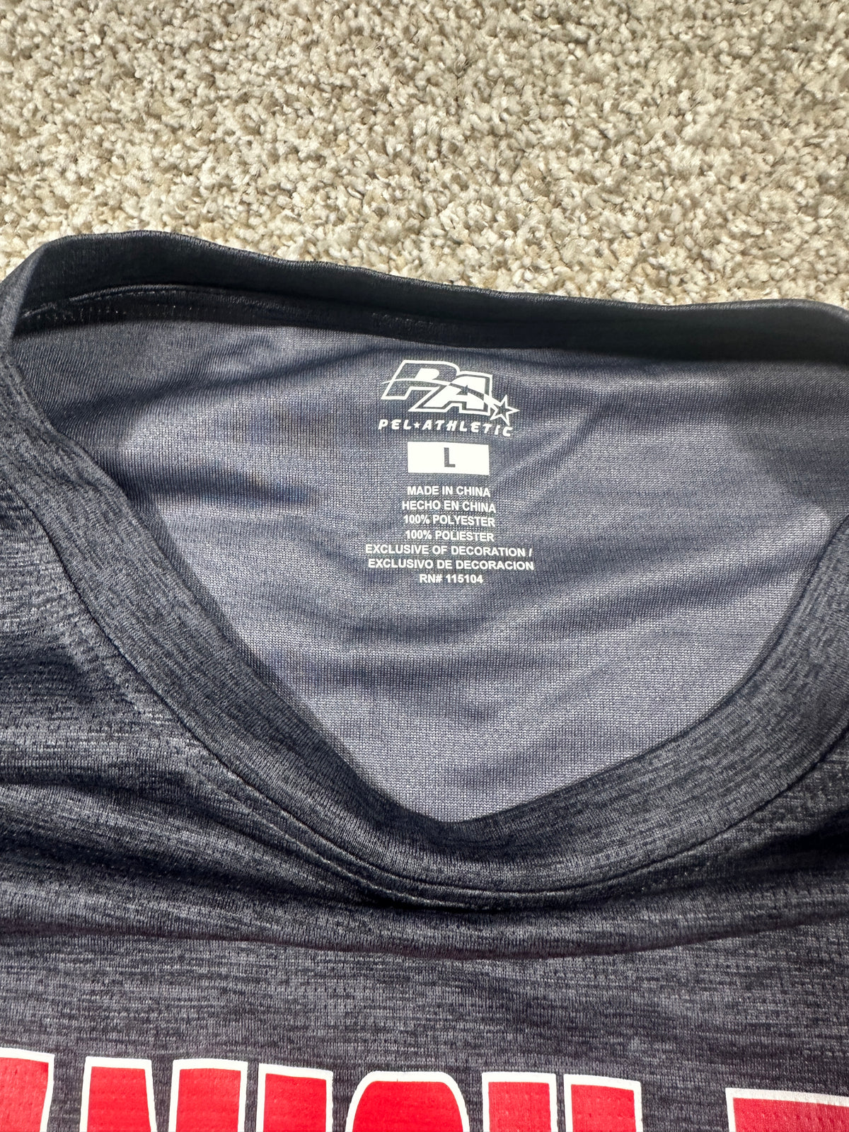 Spanish Fort Toros Gray Performance T Shirt Size L