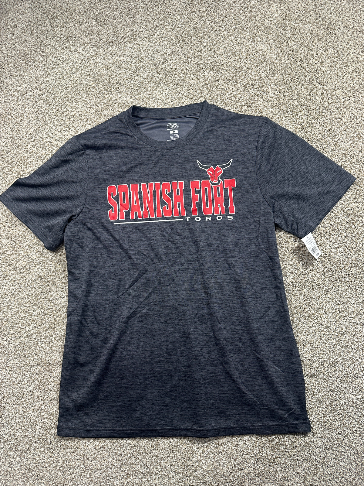 Spanish Fort Toros Gray Performance T Shirt Size M