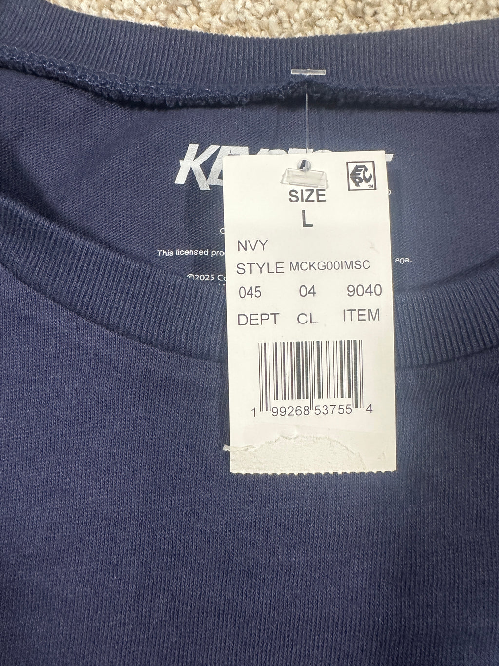 Keystone Light Bass Graphic T Shirt Navy Size L — photo 2