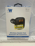 Just Wireless Bluetooth FM Transmitter Car Charger – Hands-Free 18W USB