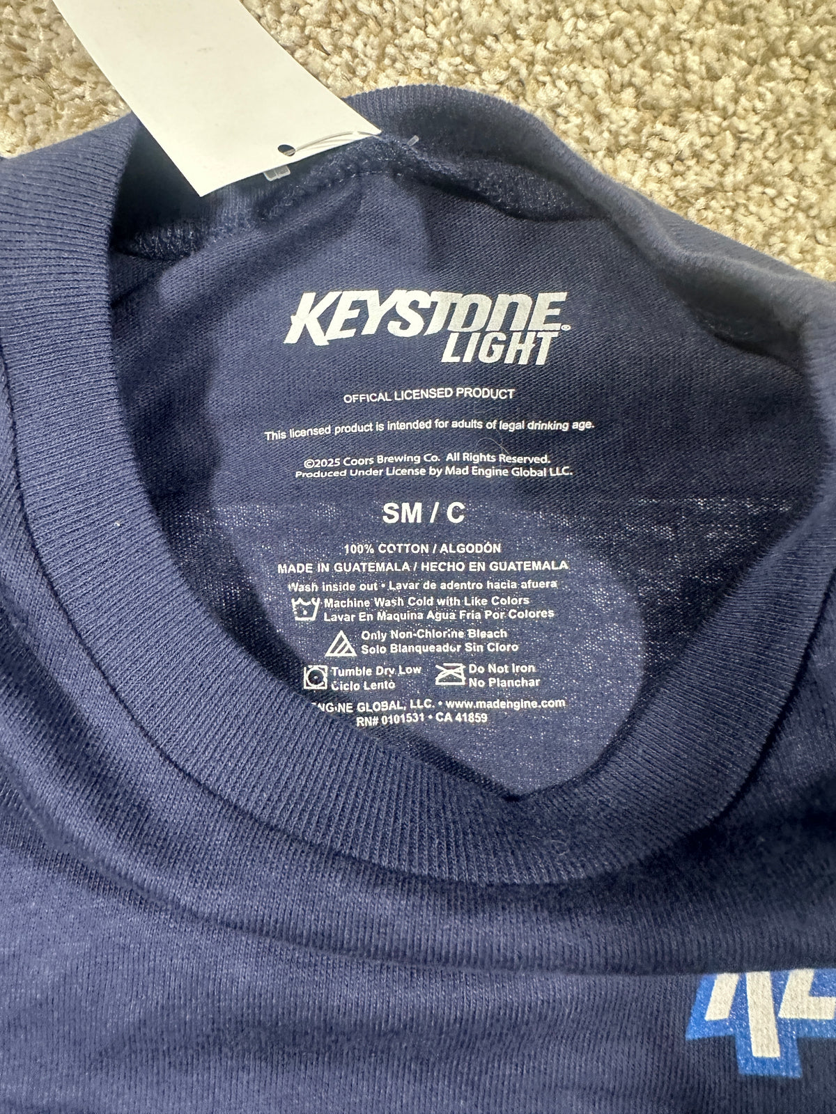 Keystone Light Bass Graphic T Shirt Navy Size S — photo 3