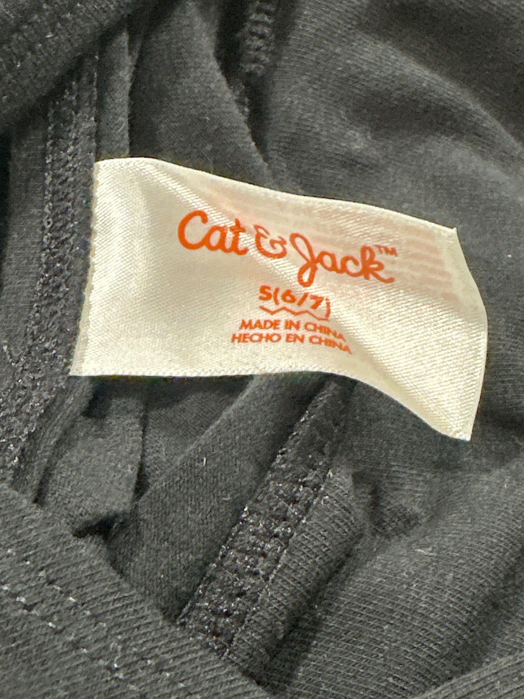 Cat & Jack girls black cami leotard, size S 6/7