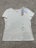 Cat & Jack girls cream fitted short-sleeve T-shirt size M 8