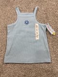 Cat & Jack girls light blue ribbed sun tank top, size M 8