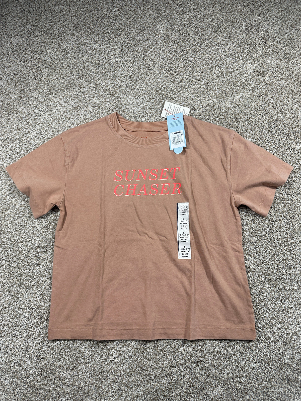 Cat & Jack Sunset Chaser relaxed T shirt size L 10 12