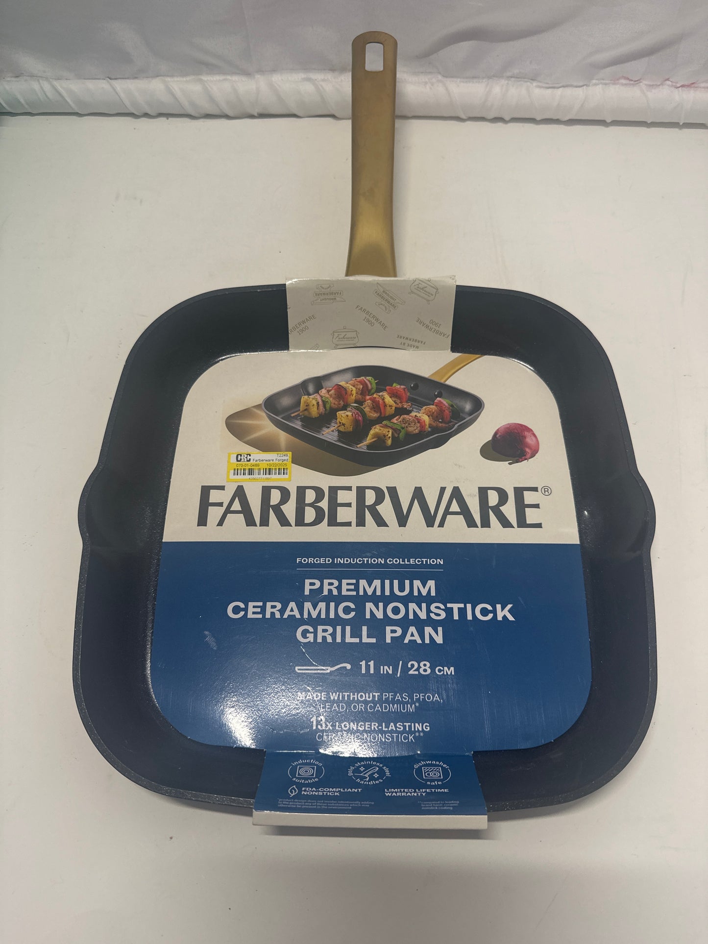 Farberware Premium Ceramic Nonstick Grill Pan – 11 Inch