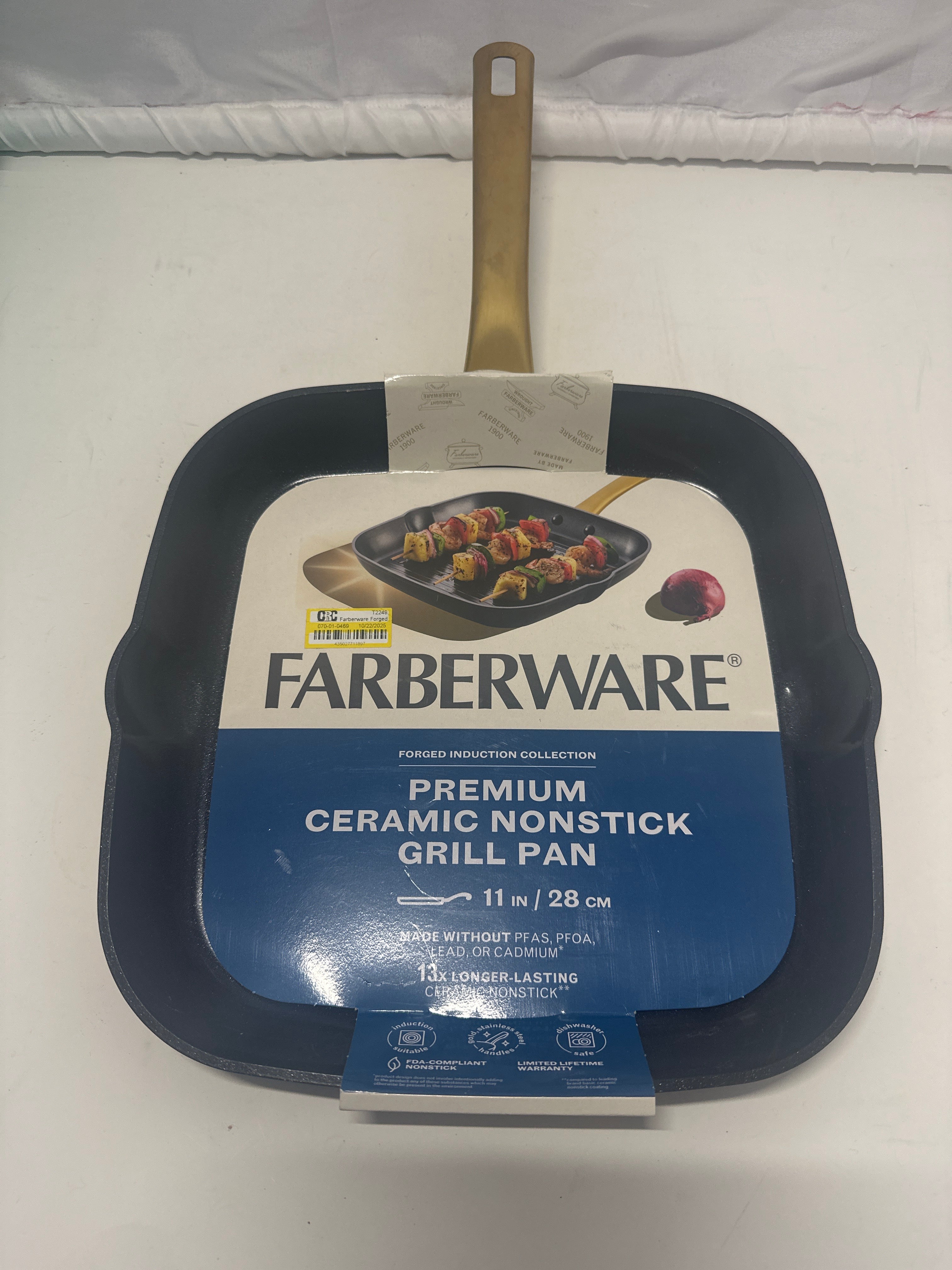Farberware Premium Ceramic Nonstick Grill Pan – 11 Inch
