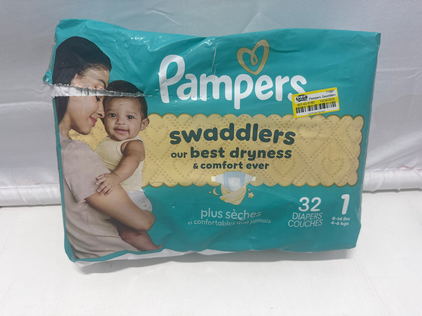 Pampers Swaddlers Diapers Size 1 (32 Count, 8–14 lbs)