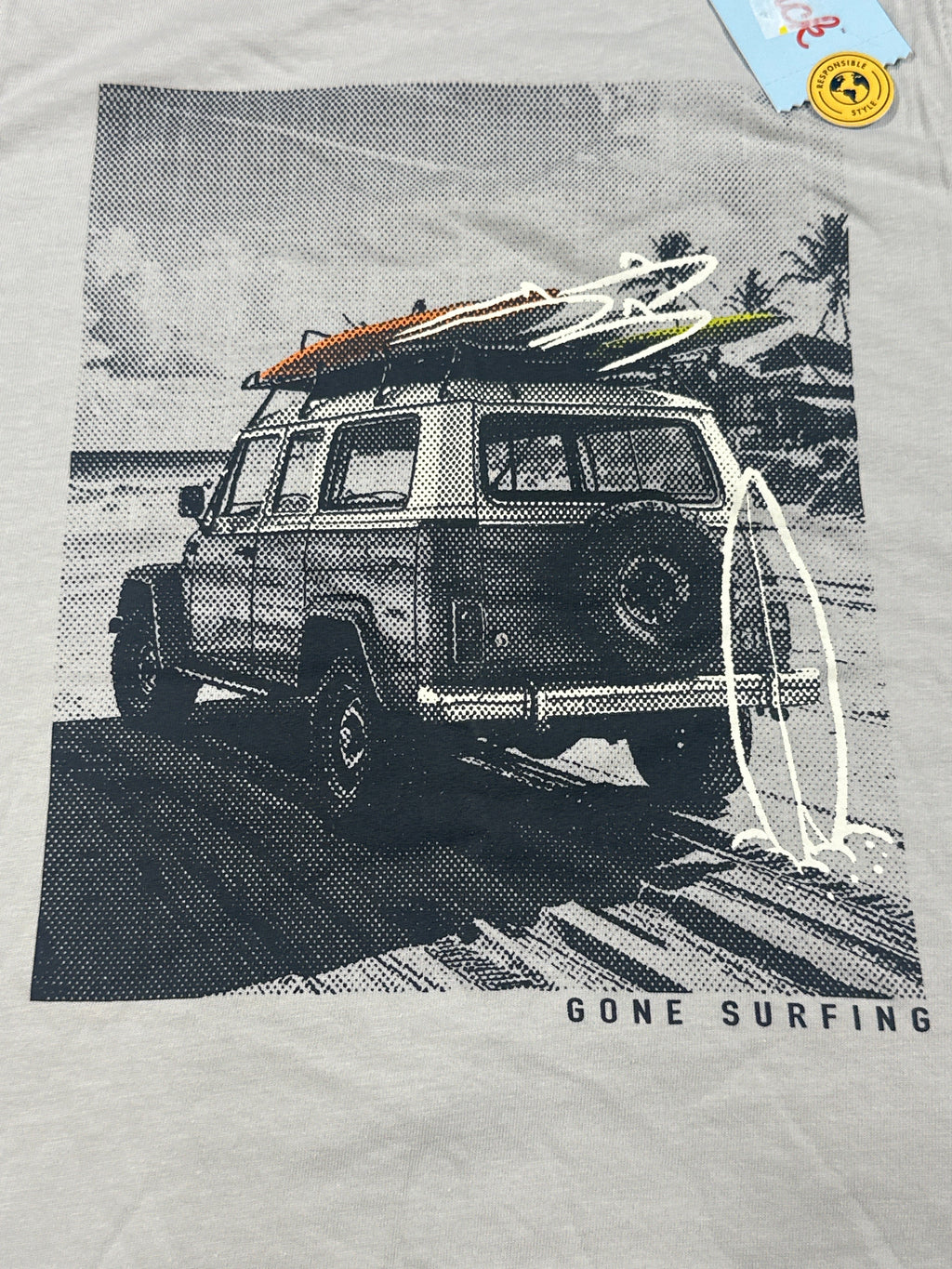 Cat & Jack Warm Gray Gone Surfing Sleeveless Tank Top Size S 6 7 - Photo 2