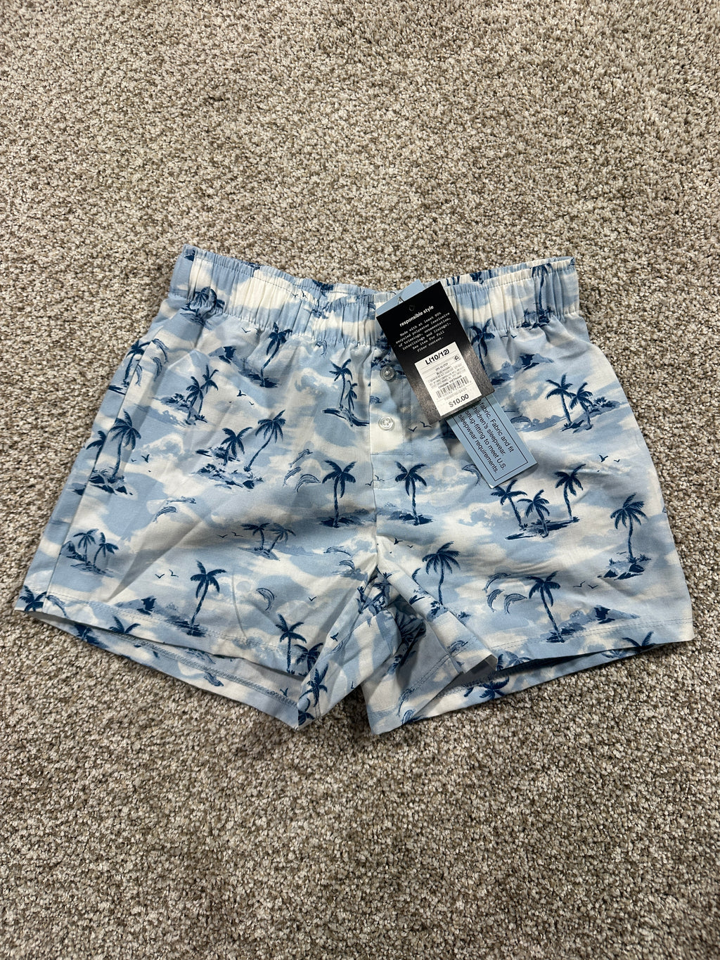 art class boys tropical sleep shorts size L (10/12)
