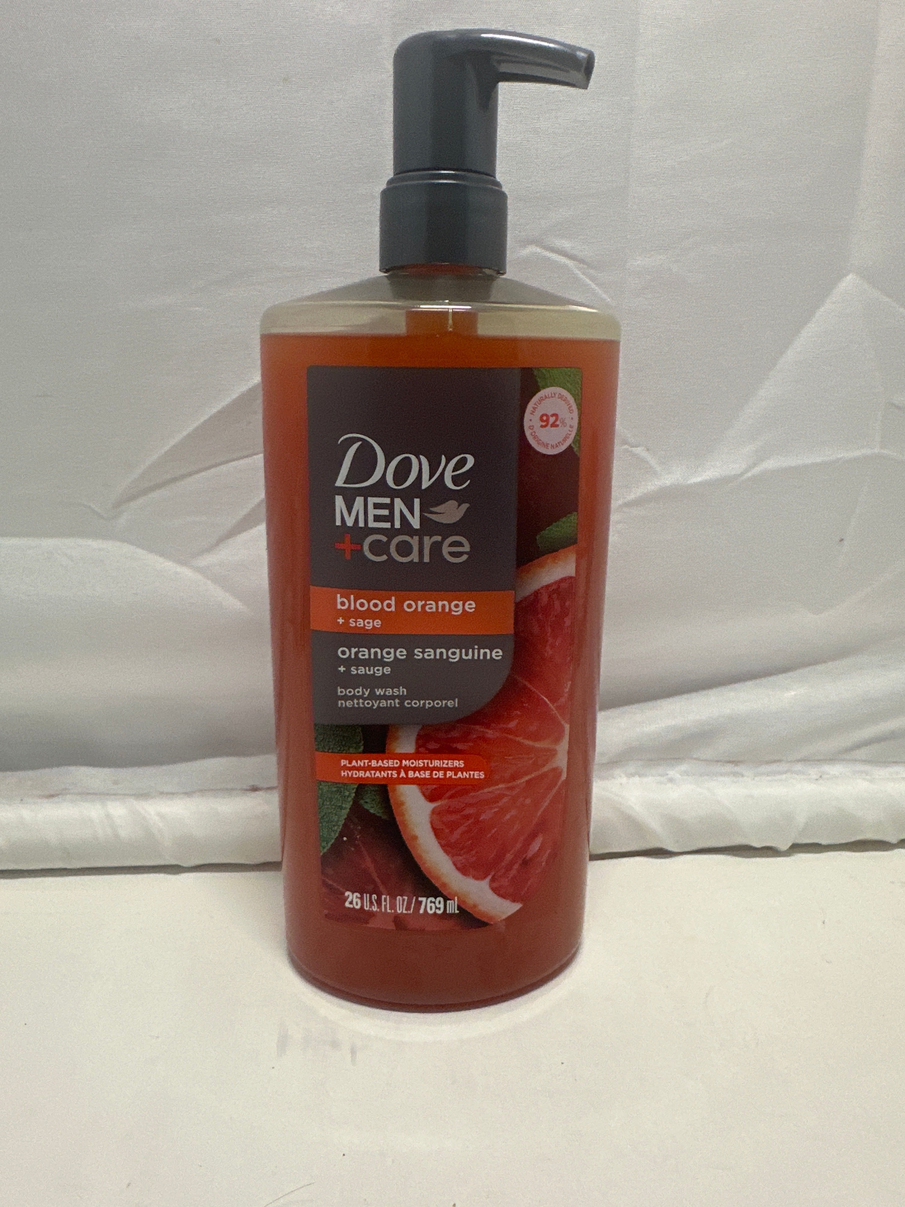Dove Men+Care Blood Orange + Sage Body Wash – Men’s Body Wash Pump Bottle