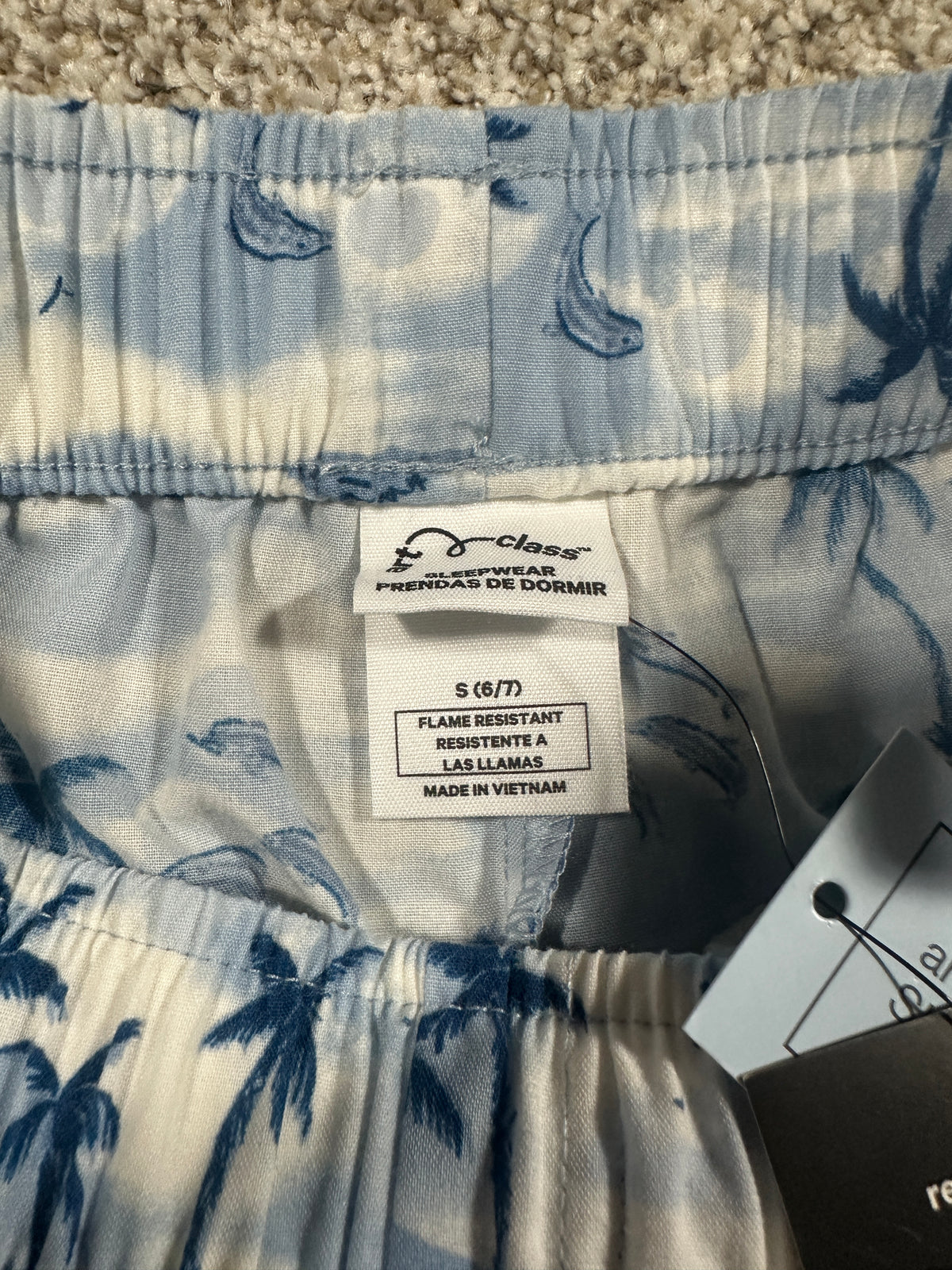 art class boys tropical sleep shorts size S (6/7)