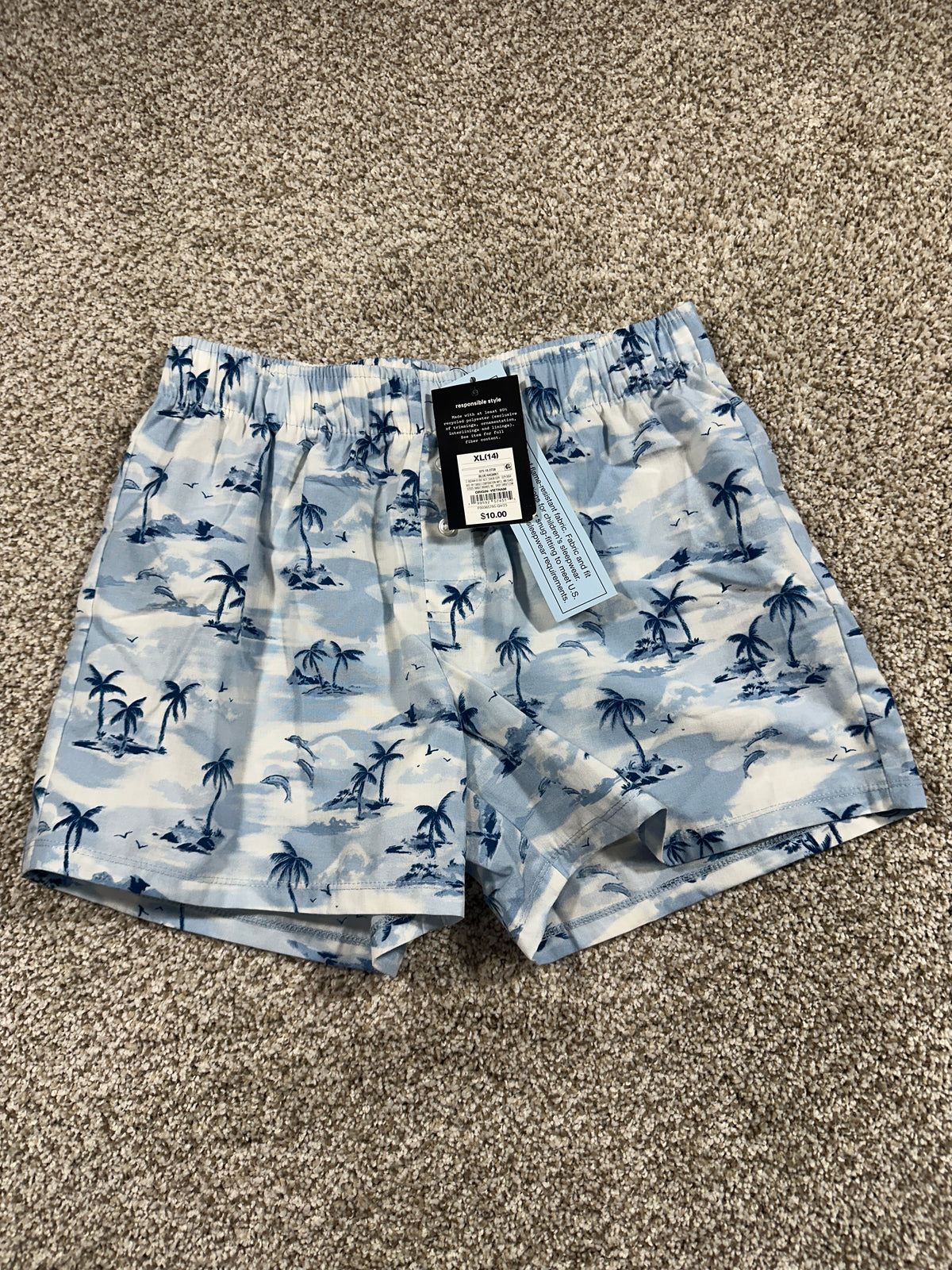 art class boys tropical sleep shorts size XL (14)