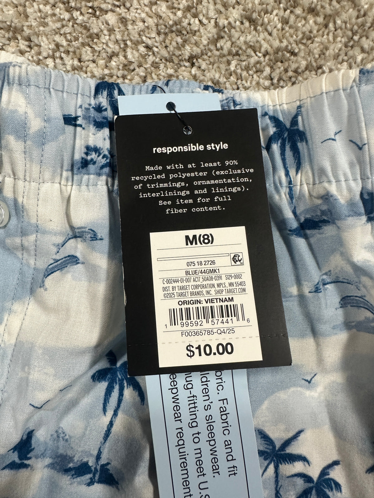 art class boys tropical sleep shorts size M (8)