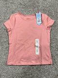 Cat & Jack Girls Peach Pink Fitted Short Sleeve T-Shirt S 6/7 NWT