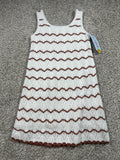 Cat & Jack girls cream and brown striped knit dress, size XS 4/5