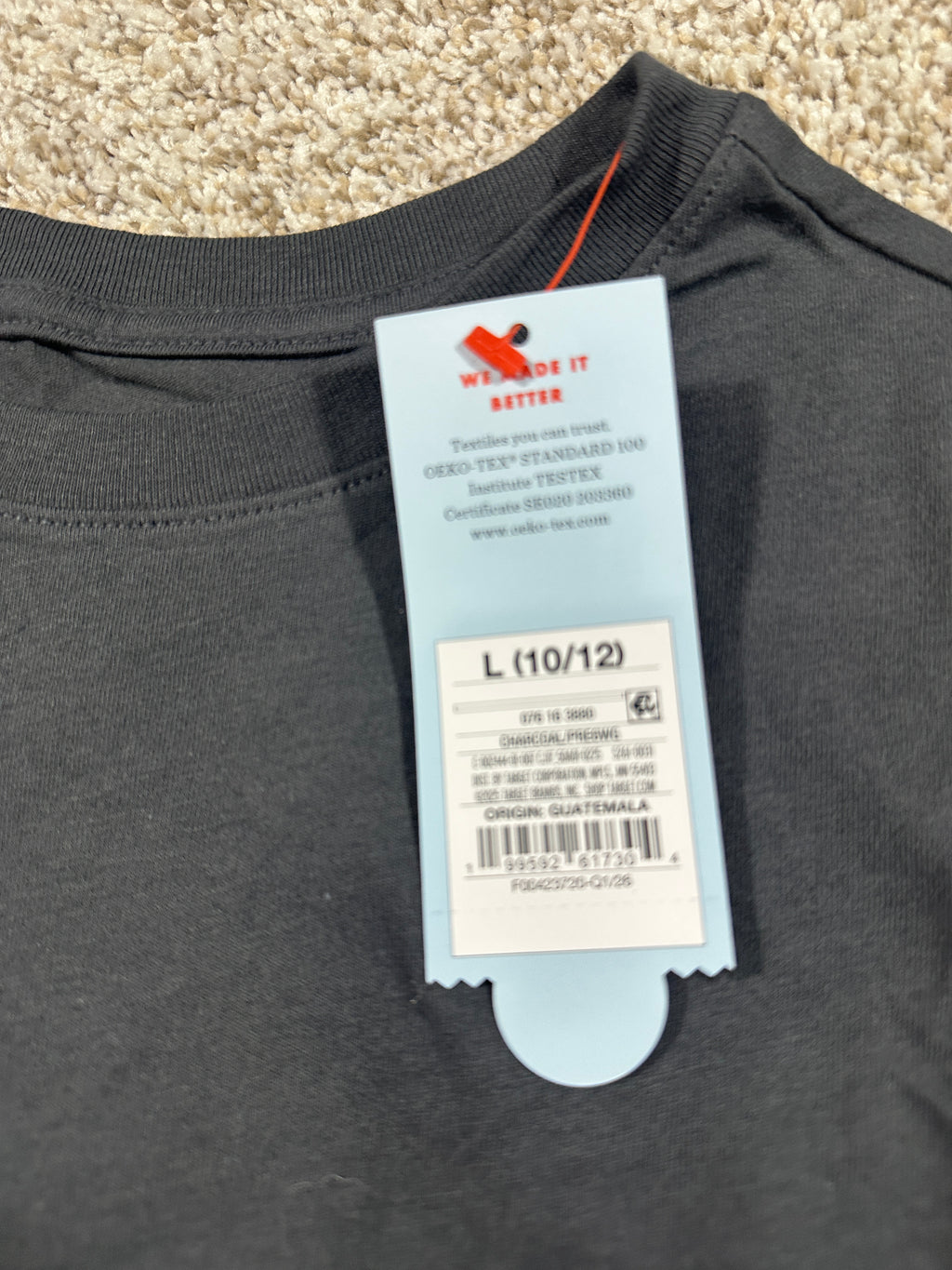 Cat & Jack charcoal sleeveless tank top size L (10/12)