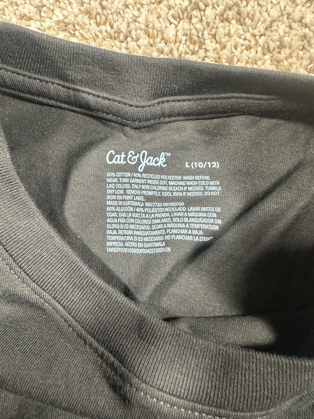 Cat & Jack charcoal sleeveless tank top size L (10/12)