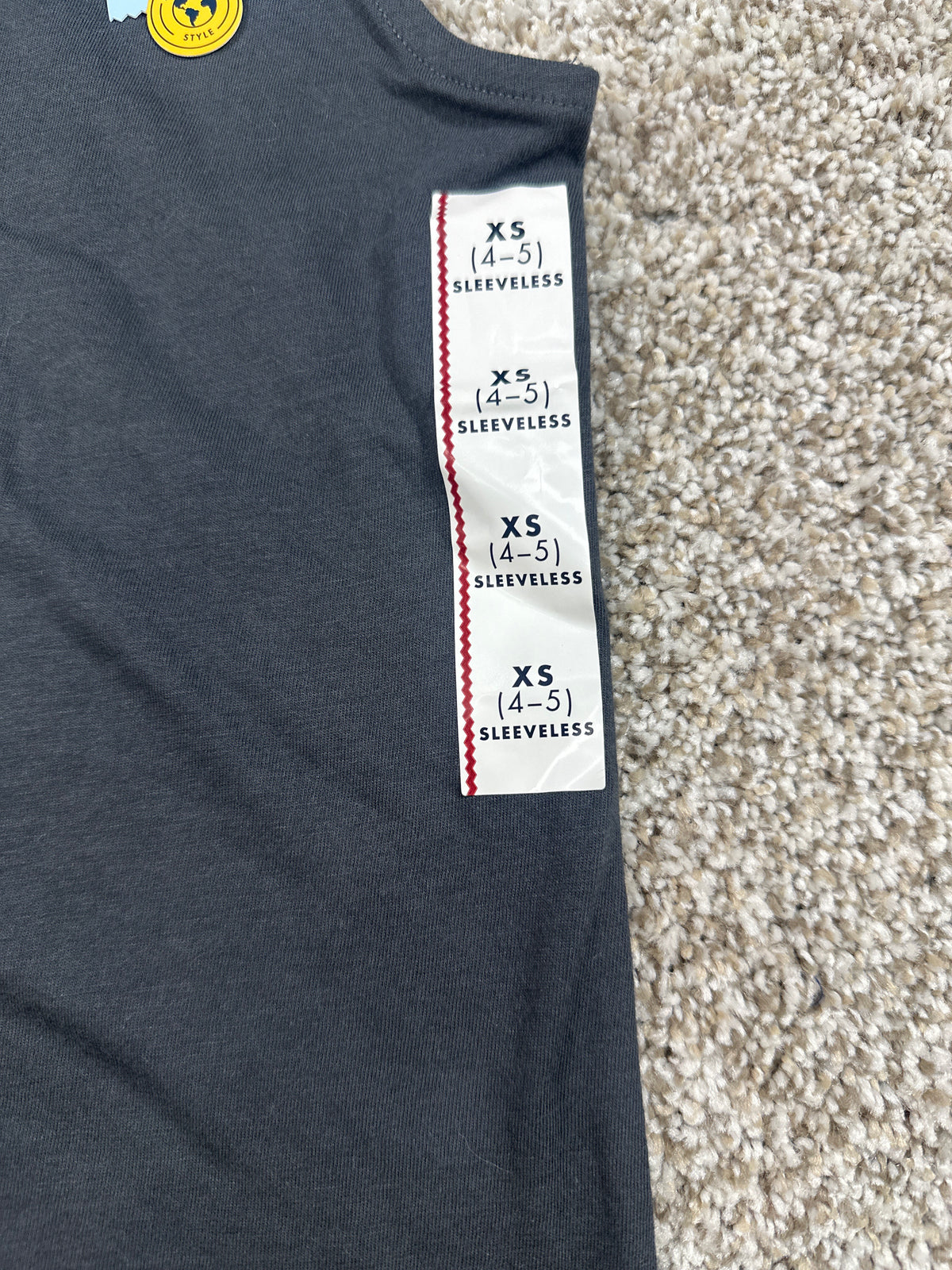 Cat & Jack charcoal sleeveless tank top size XS (4/5)