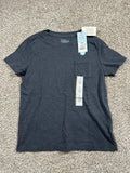 Cat & Jack kids charcoal gray classic short sleeve pocket T-shirt, size S 6/7