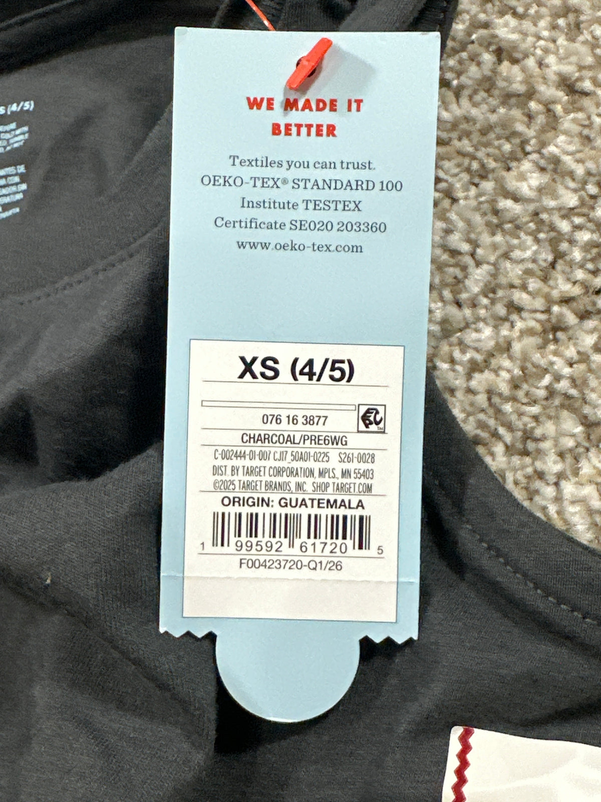 Cat & Jack charcoal sleeveless tank top size XS (4/5)