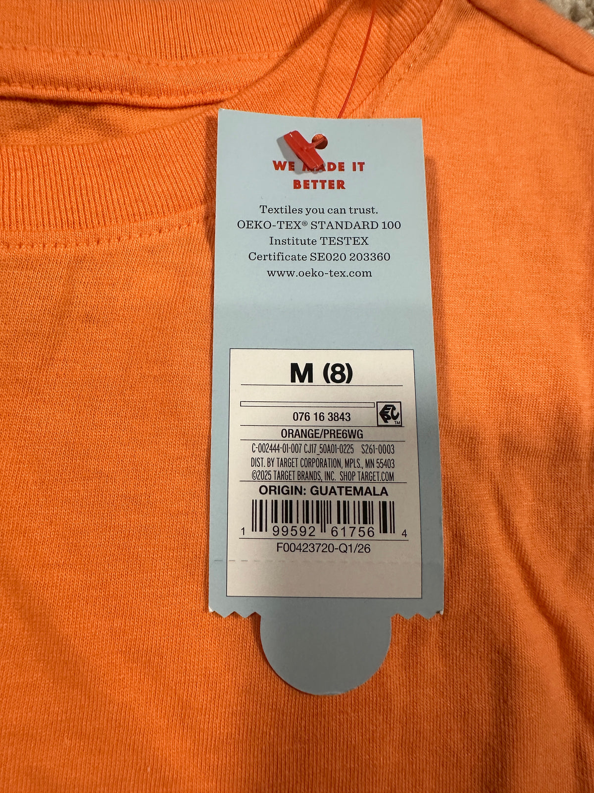 Cat & Jack orange sleeveless tank top size M (8)