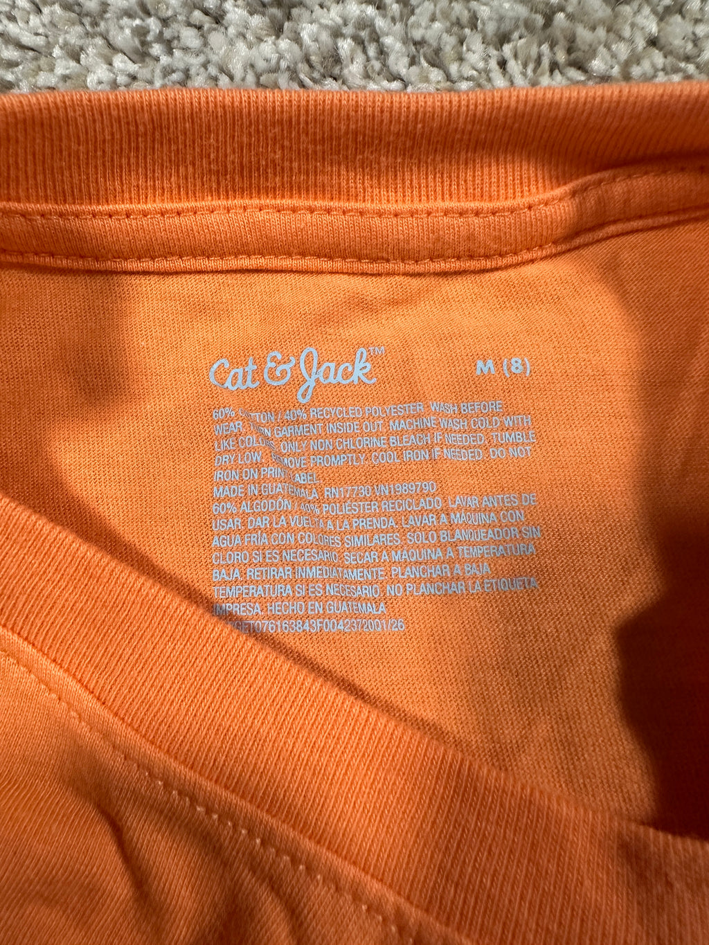 Cat & Jack orange sleeveless tank top size M (8)