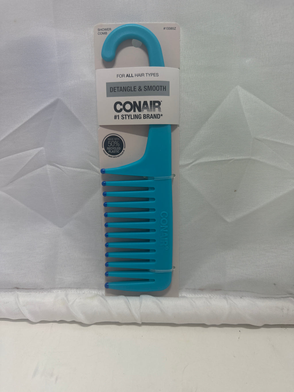Conair Shower Comb Detangle & Smooth Wide Tooth Comb Blue