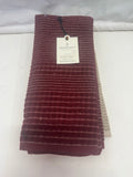 Hearth & Hand Magnolia Kitchen Towels 2 Pack Burgundy Cream Cotton Stripe