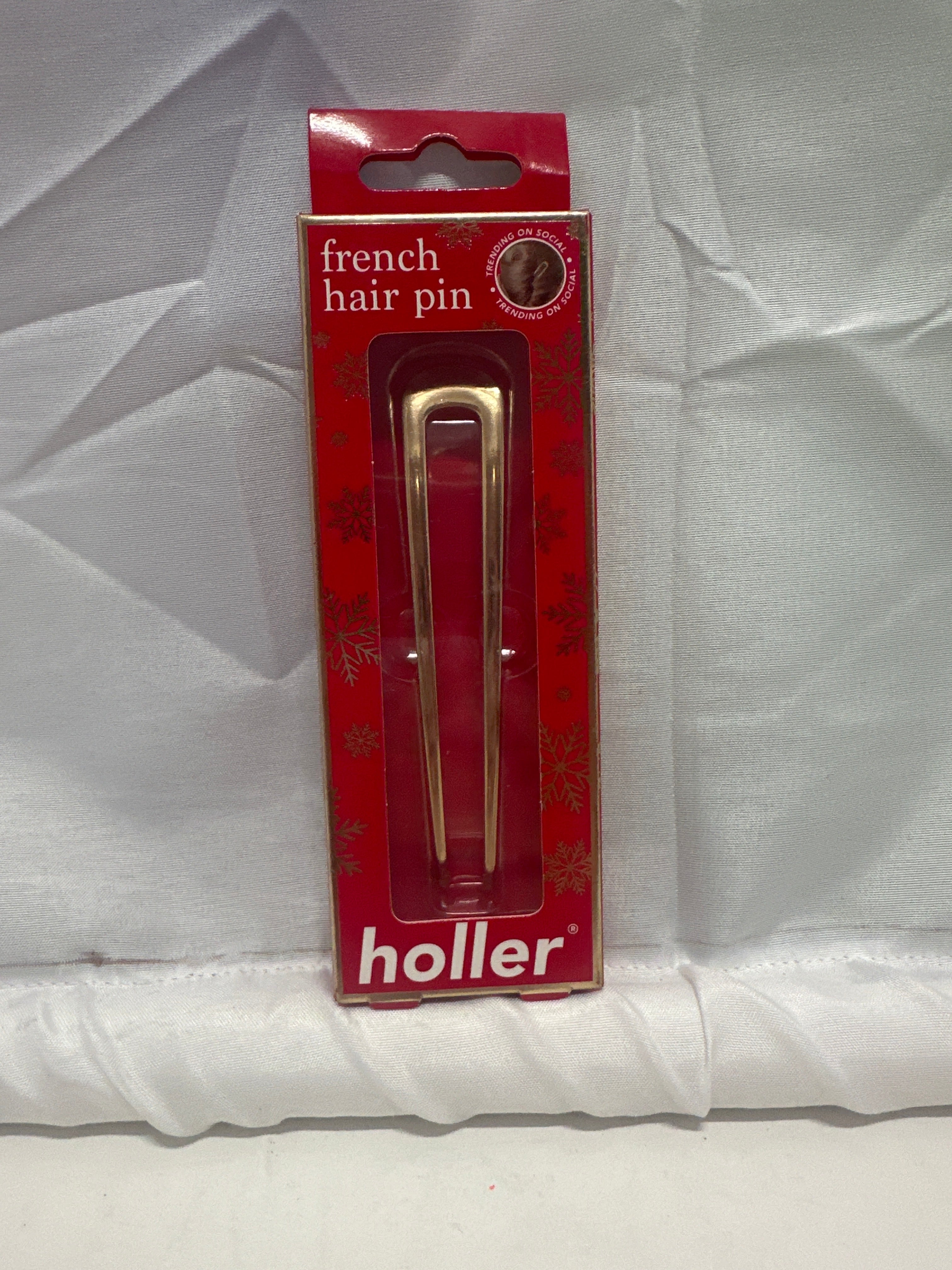 Holler French Hair Pin Gold Minimalist Hair Styling Tool