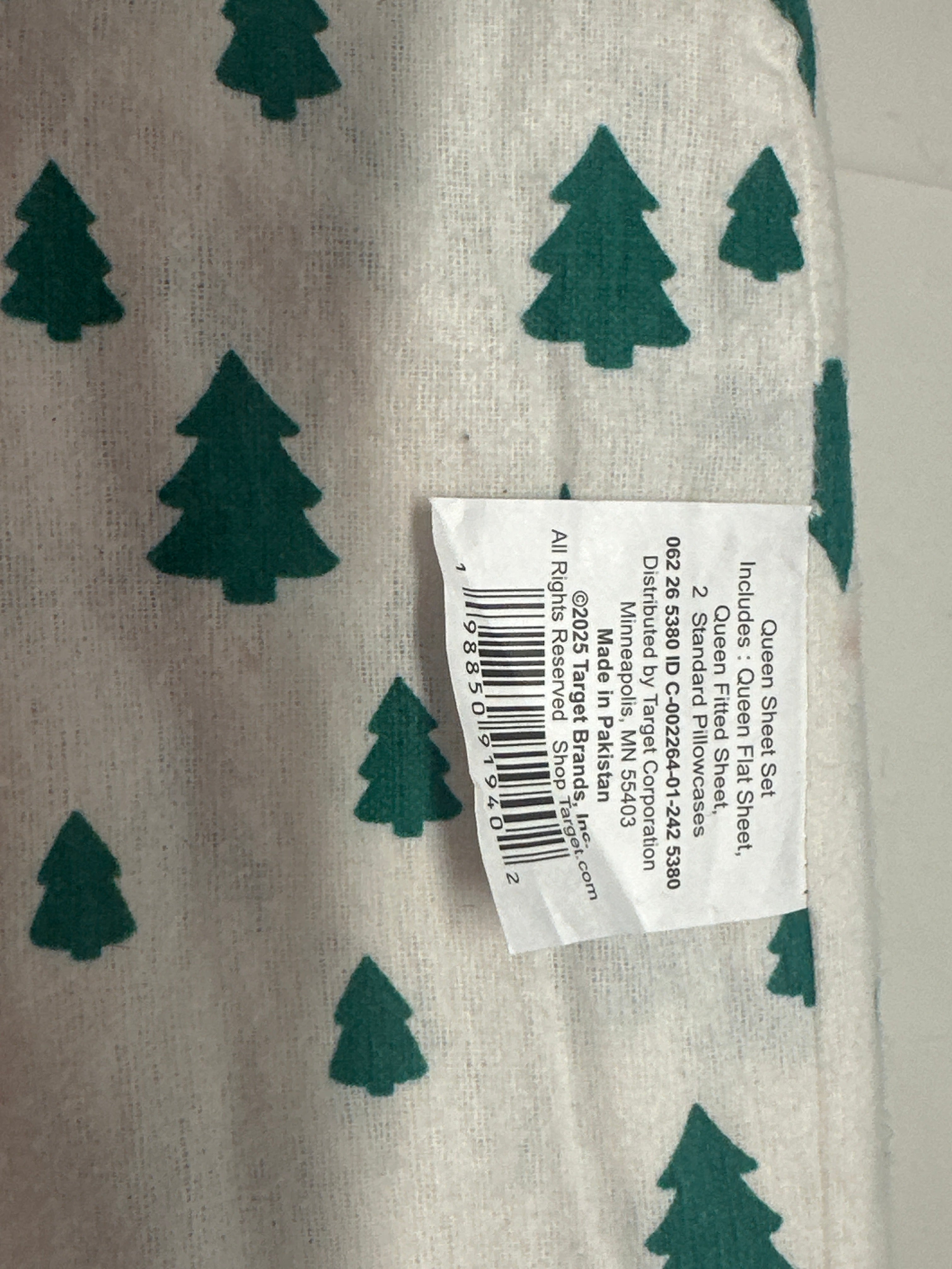 Threshold Queen Flannel Sheet Set – Pine Tree Print
