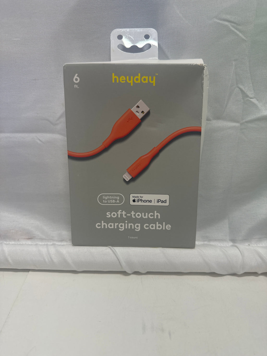 heyday Lightning to USB-A Soft-Touch Charging Cable