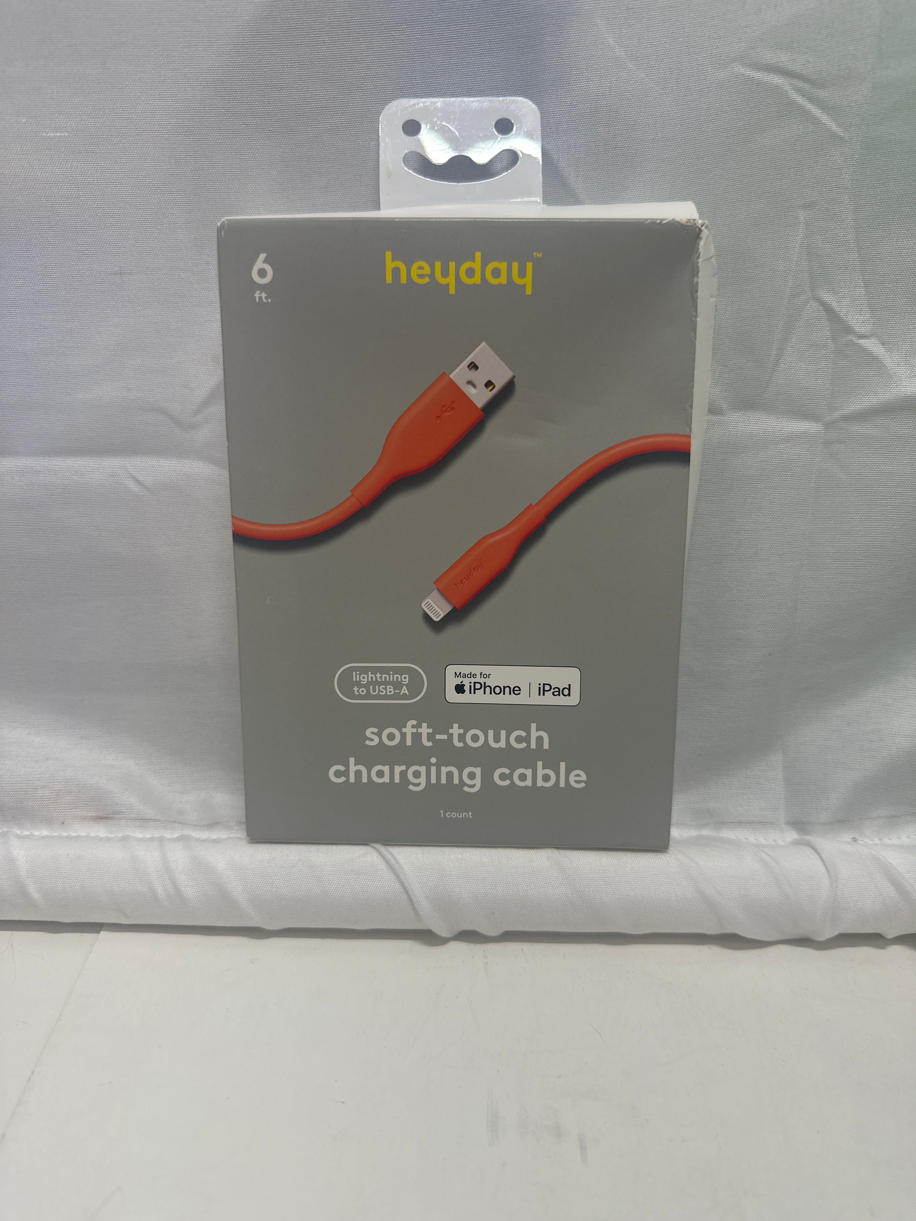 heyday Lightning to USB-A Soft-Touch Charging Cable