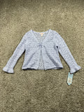 Cat & Jack Girls Pale Lavender Pointelle Tie Front Cardigan Size XS 4 5 — photo 1