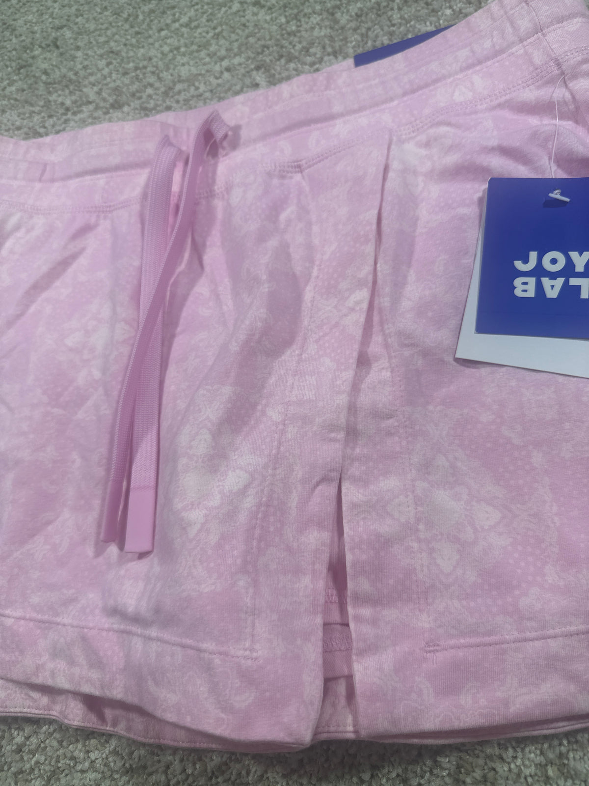 JoyLab Women's Washed Jersey Slit Skort Pink Bandana Print Size M - photo 2