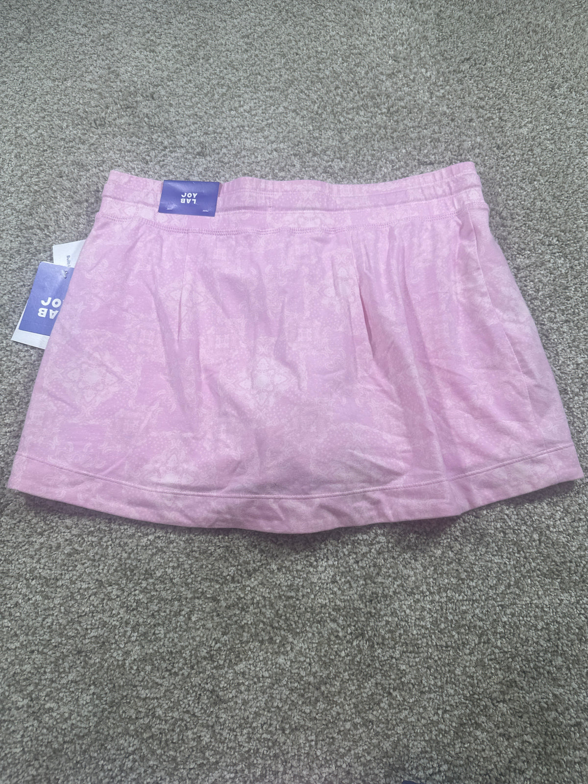 JoyLab Women's Washed Jersey Slit Skort Pink Bandana Print Size M - photo 3