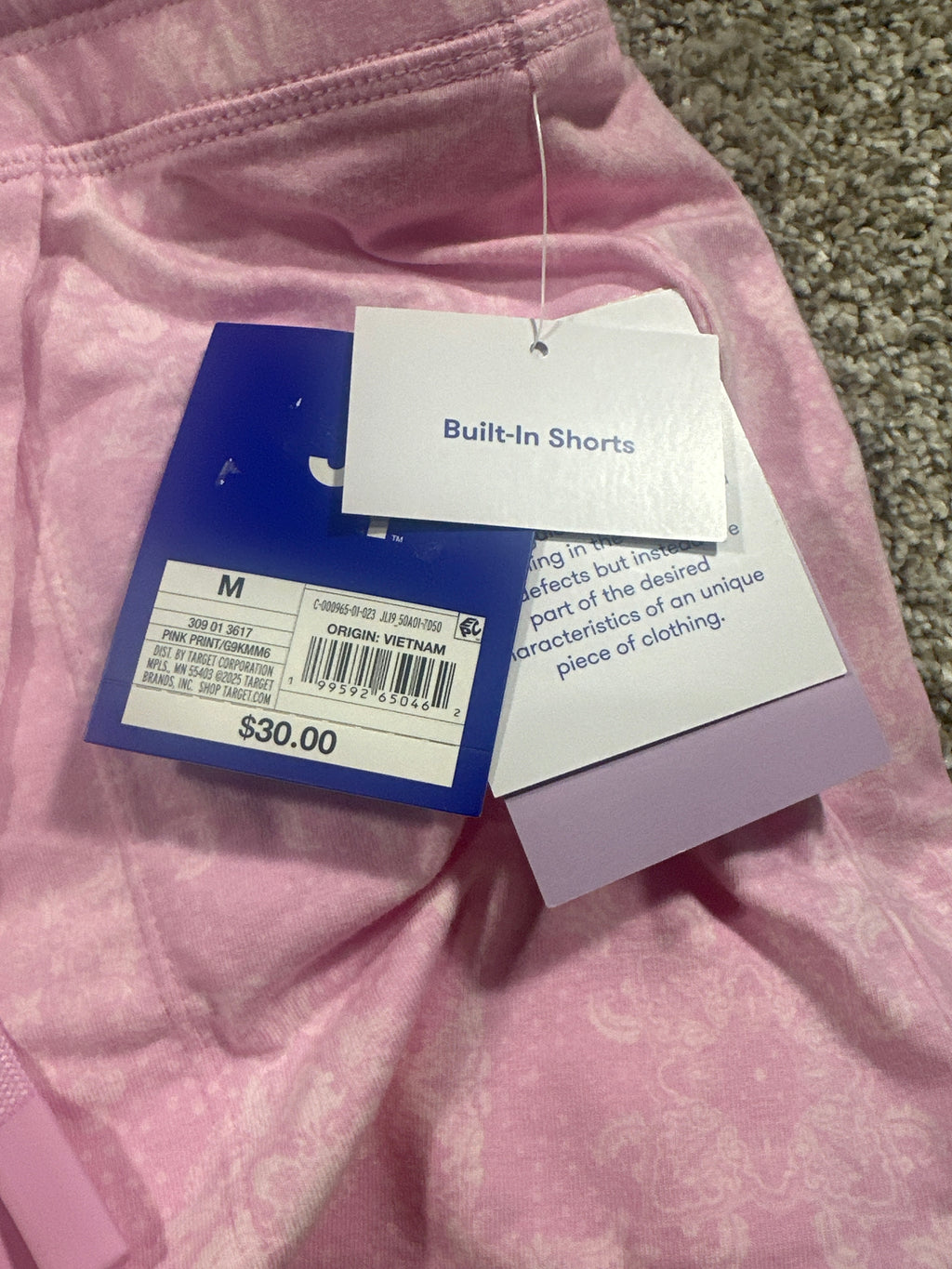 JoyLab Women's Washed Jersey Slit Skort Pink Bandana Print Size M - photo 5