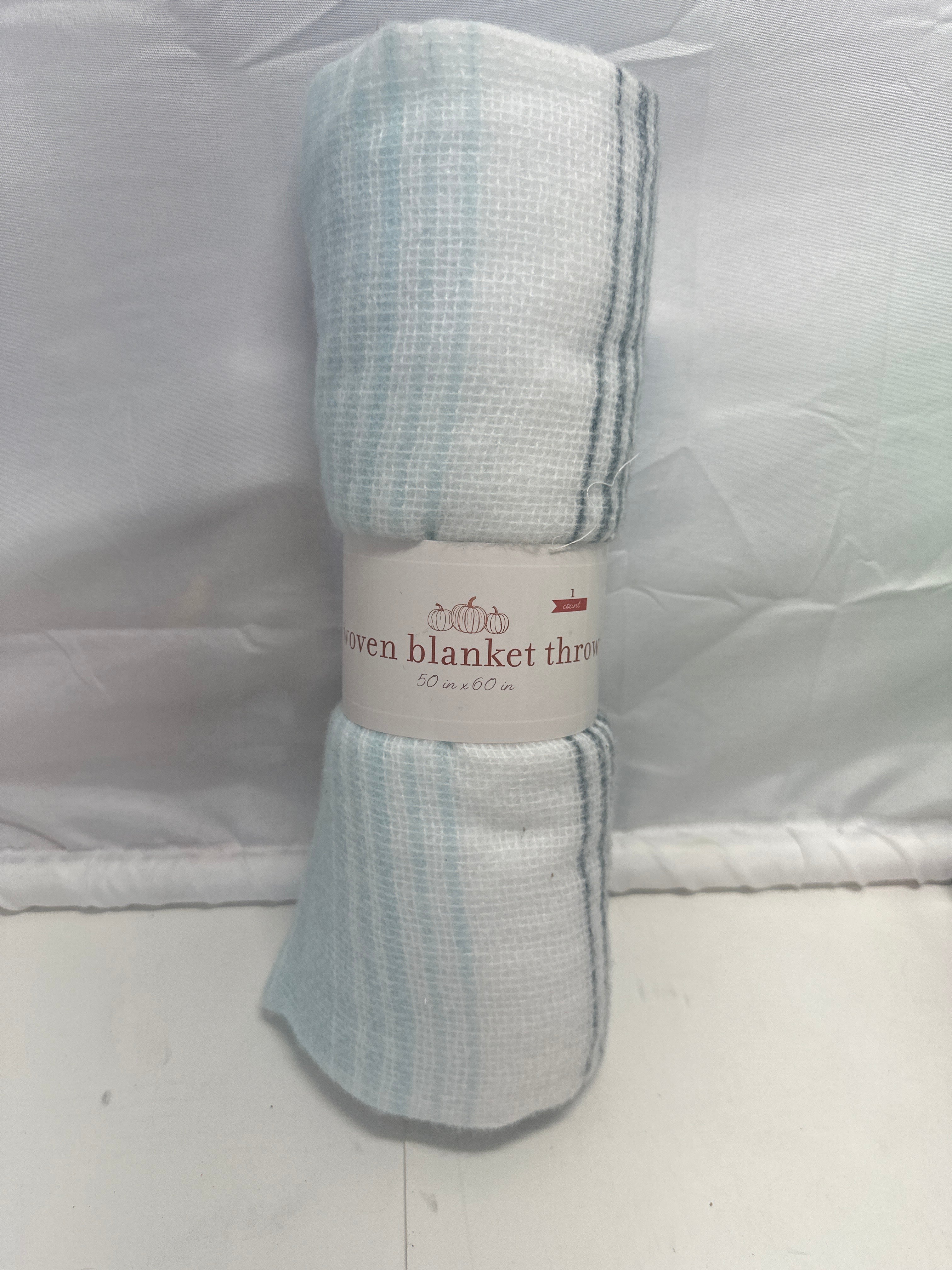 Woven Blanket Throw – 50 in × 60 in Soft Decorative Throw Blanket