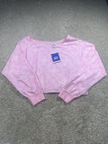 JoyLab Women's Cropped Fit Sleeve Tee Pink Tulle Size L - photo 1