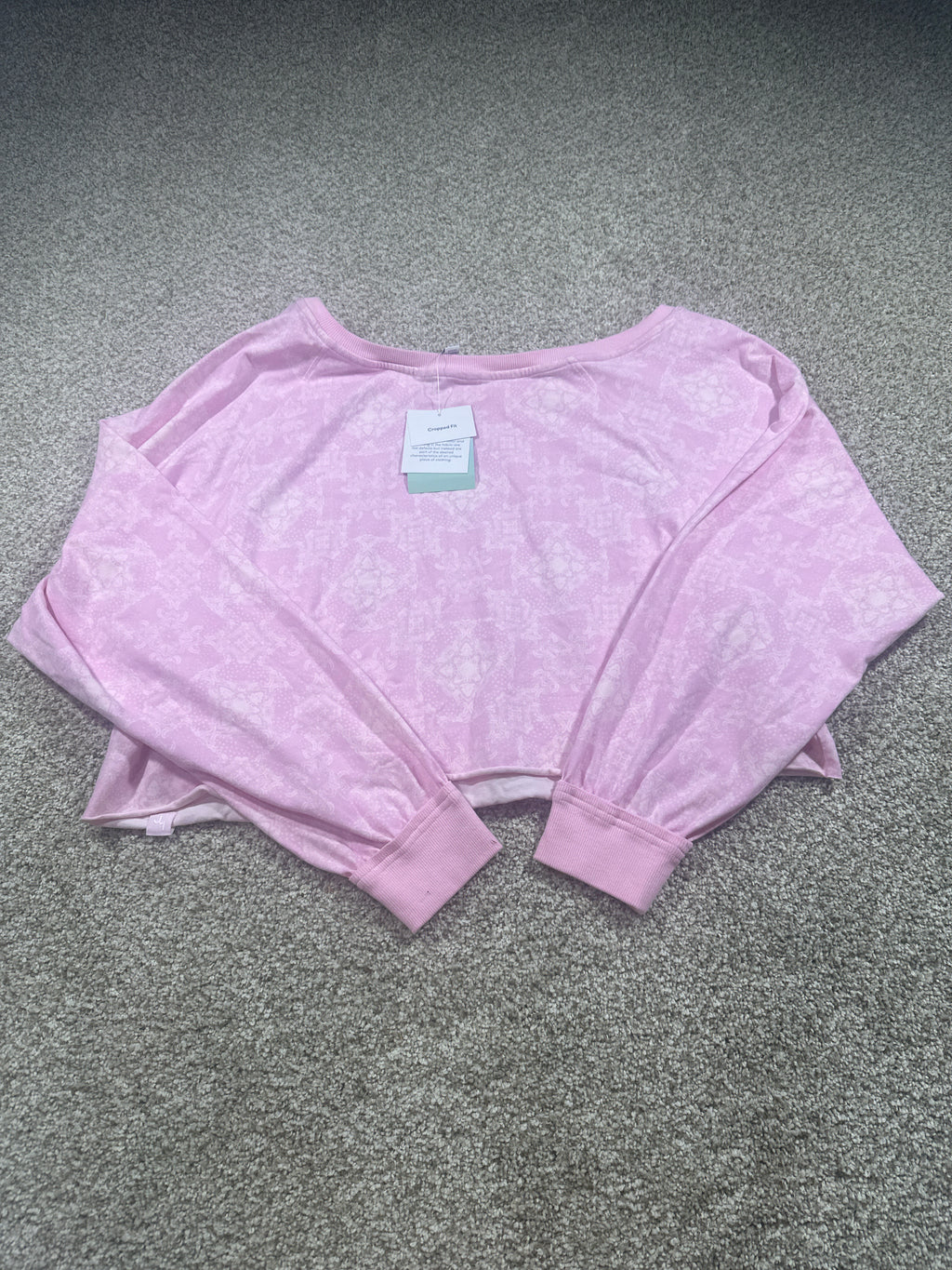 JoyLab Women's Cropped Fit Sleeve Tee Pink Tulle Size L - photo 3