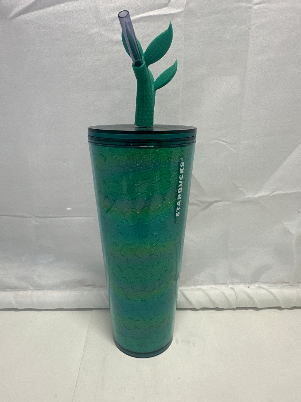 Starbucks Textured Cold Cup with Mermaid Tail straw