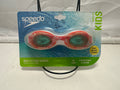 Speedo Kids Glide Print Swim Goggles – Red/Orange with Pattern