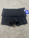 JoyLab women's black low-rise built-in shorts front view