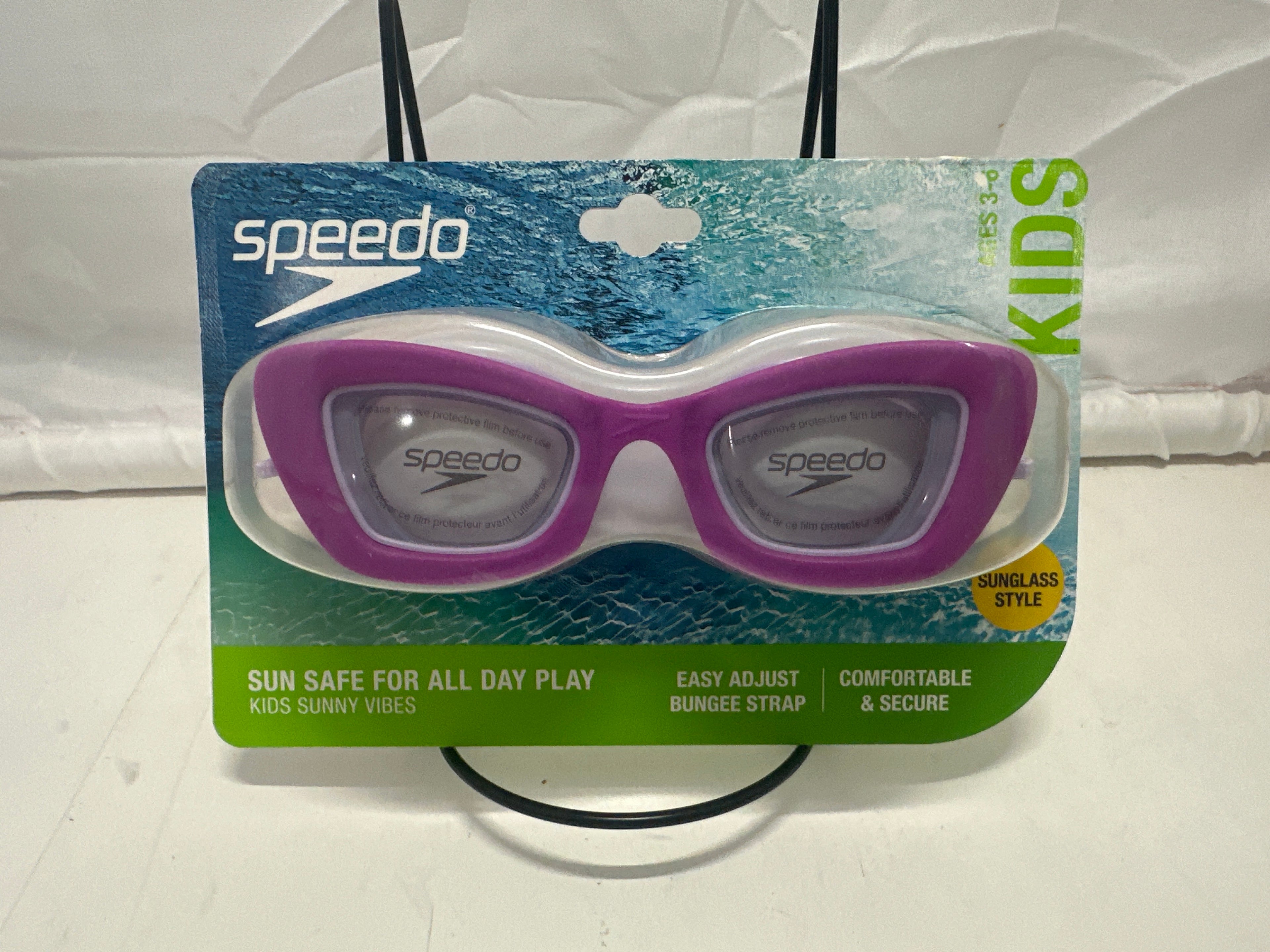 Speedo Kids Sunny Vibes Swim Goggles – Purple & Clear Frame