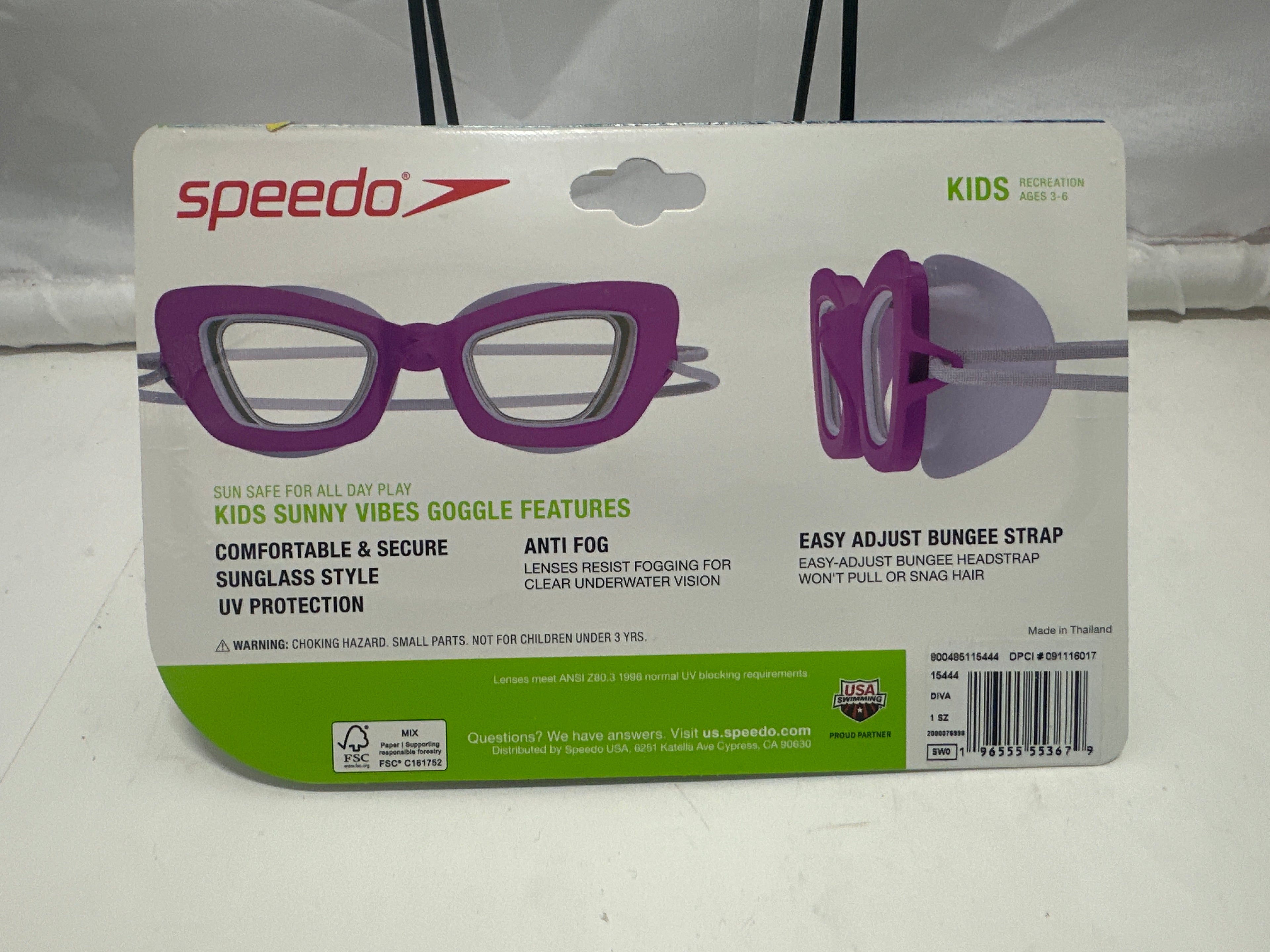 Speedo Kids Sunny Vibes Swim Goggles – Purple & Clear Frame