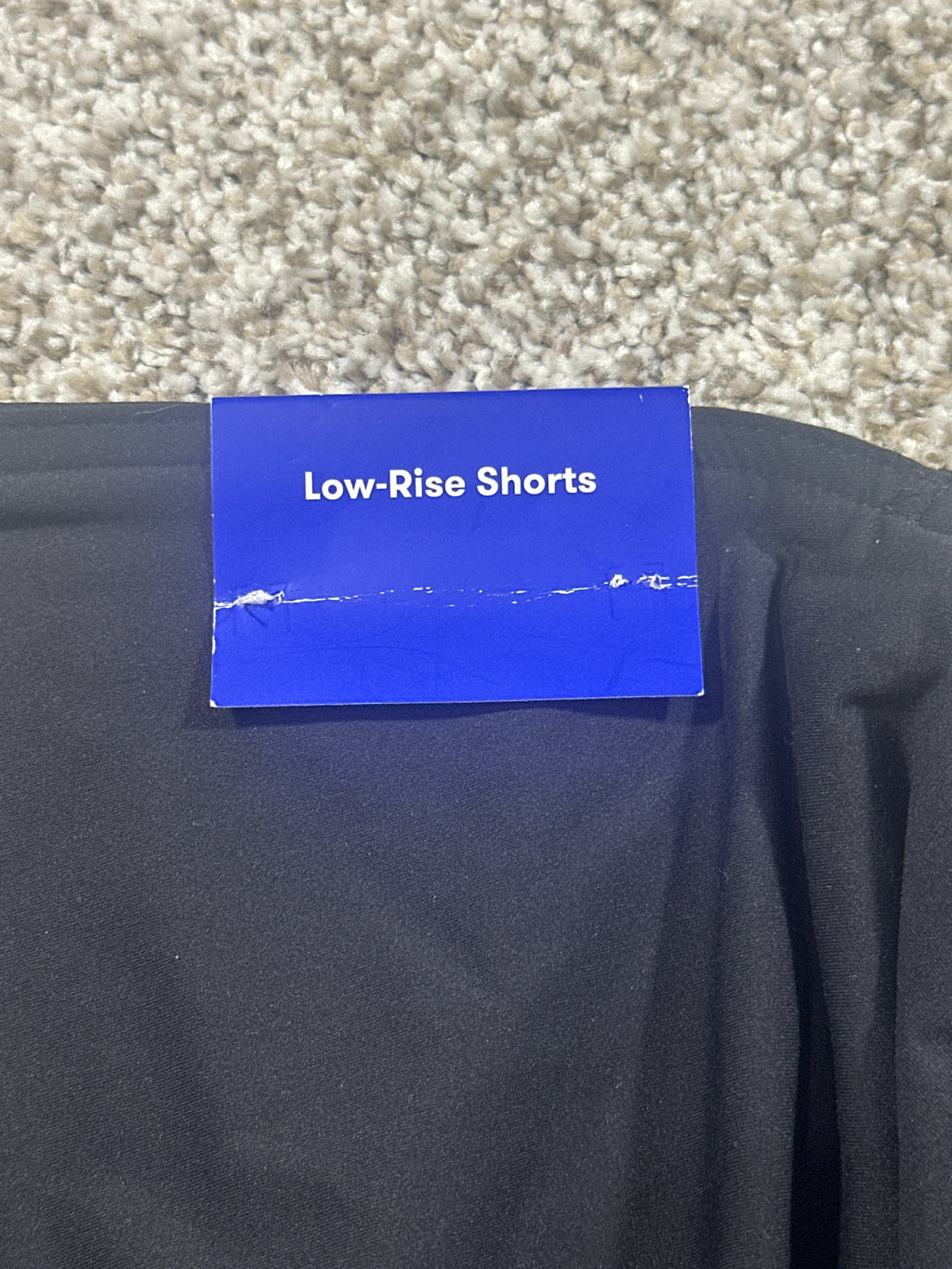 JoyLab low-rise shorts product label