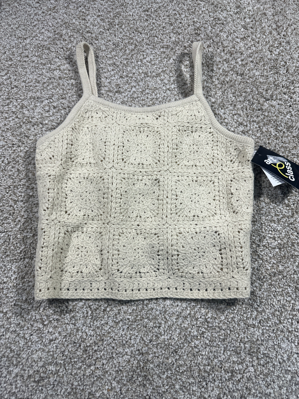 Art Class girls quiet cream sweater tank top, size M 7/8