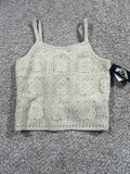 Art Class girls quiet cream sweater tank top, size M 7/8