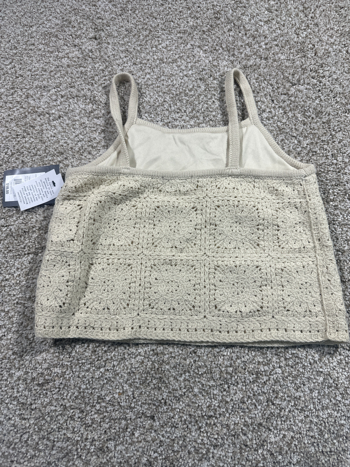 Art Class girls quiet cream sweater tank top, size M 7/8