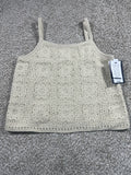 Art Class girls quiet cream sweater tank top, size L 10/12